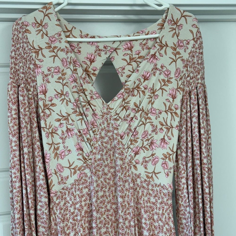 Free People Love Story Pink Long Sleeve Maxi Dress - Picture 5 of 8